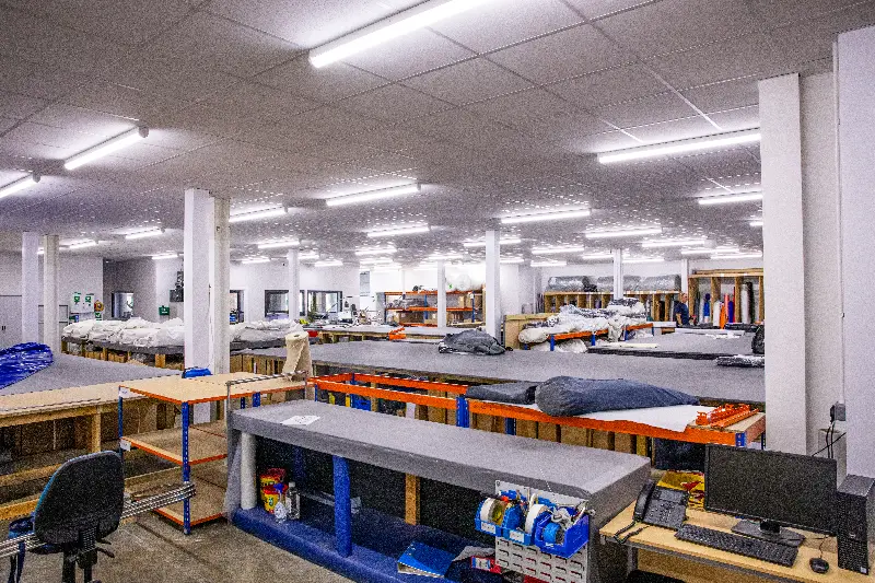Flexicovers Mezzanine Floor Lower Level Workshop