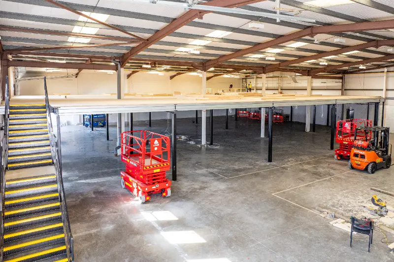 Flexicovers Mezzanine Floor Installation in Progress